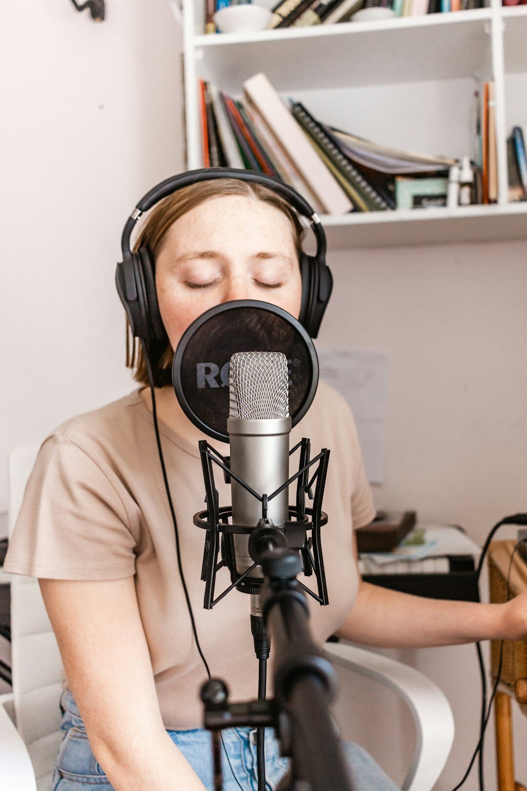 Finnish female production student portrait in studio